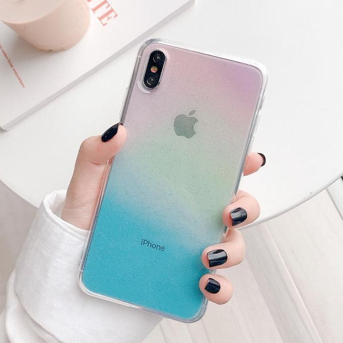 Clear Rainbow iPhone Case