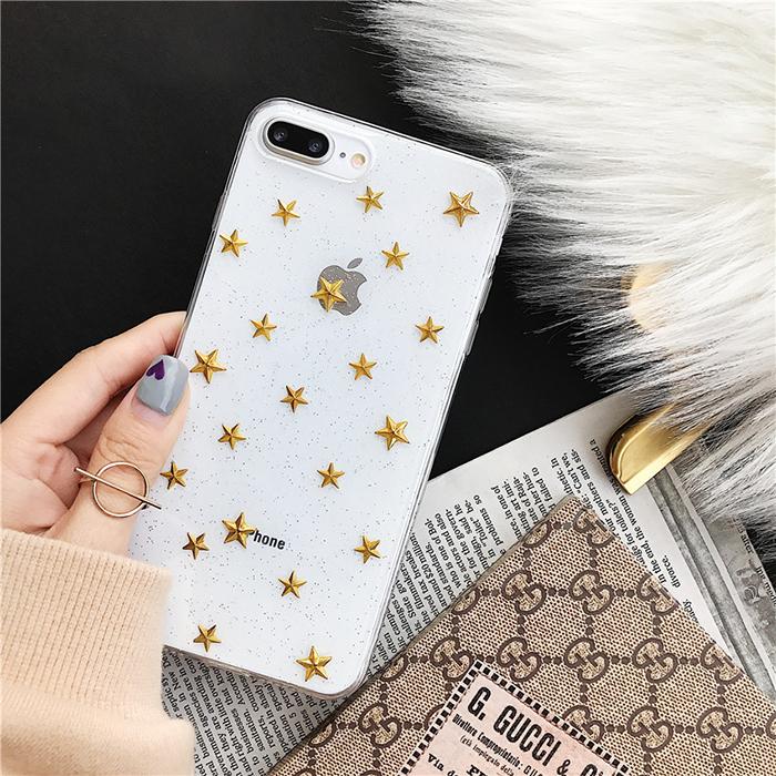 Glitter Stars Transparent iPhone Case – Mermaid Case