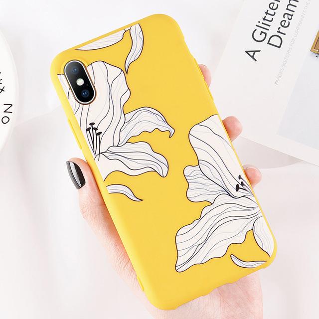 White Petals Soft Matte iPhone Case